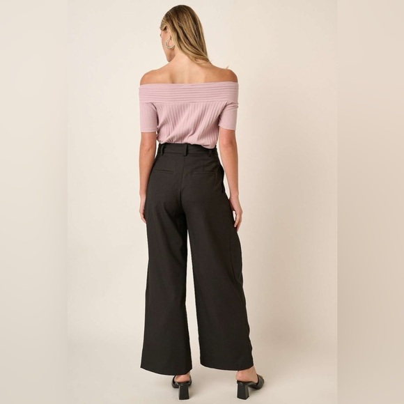 Mittoshop Deep Pleated High Waisted Wide Leg Pants - Picture 3 of 6